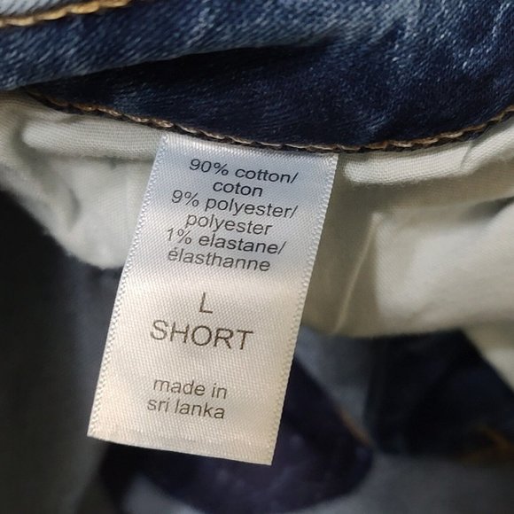 NWT Maurices Jegging Denim Flex High Rise Women's L Short Distressed Patches - Picture 7 of 7